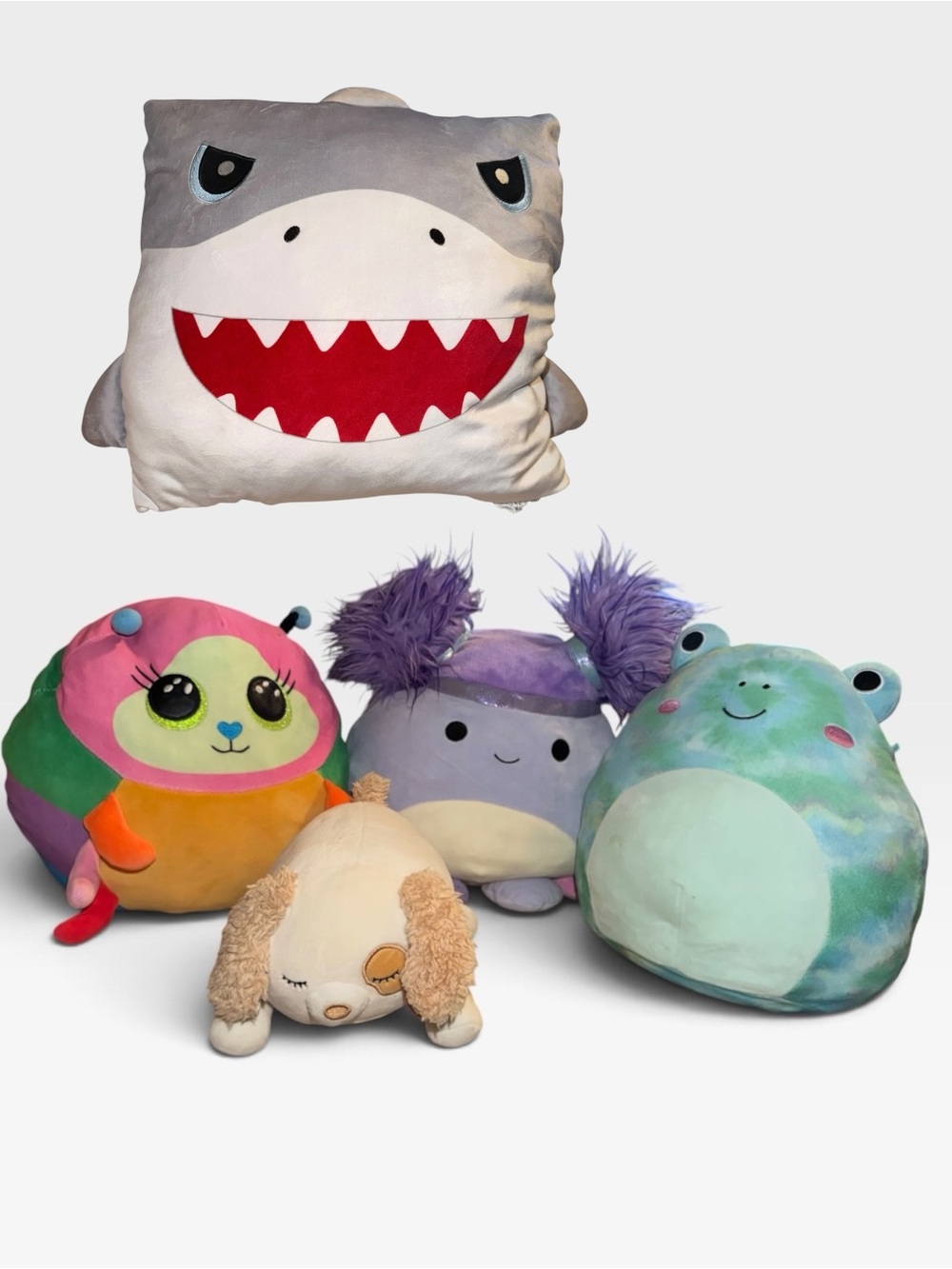 Assorted Brands Plush Small Pets — Pink, Green, Purple, Teal, Cream